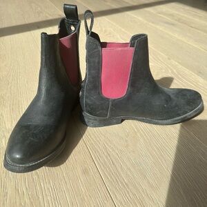 Black and Pink Free People Boots